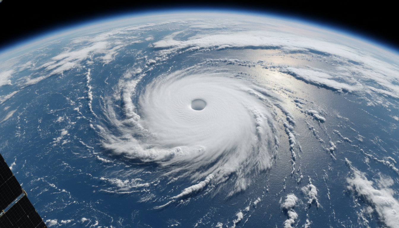Hurricane from orbit