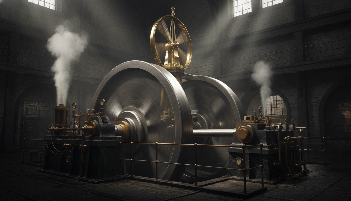 Victorian steam engine venting steam