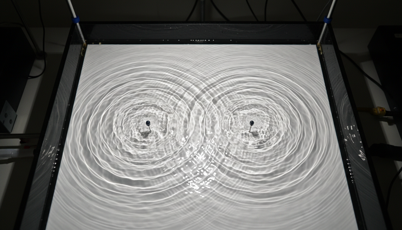 Ripple tank interference pattern